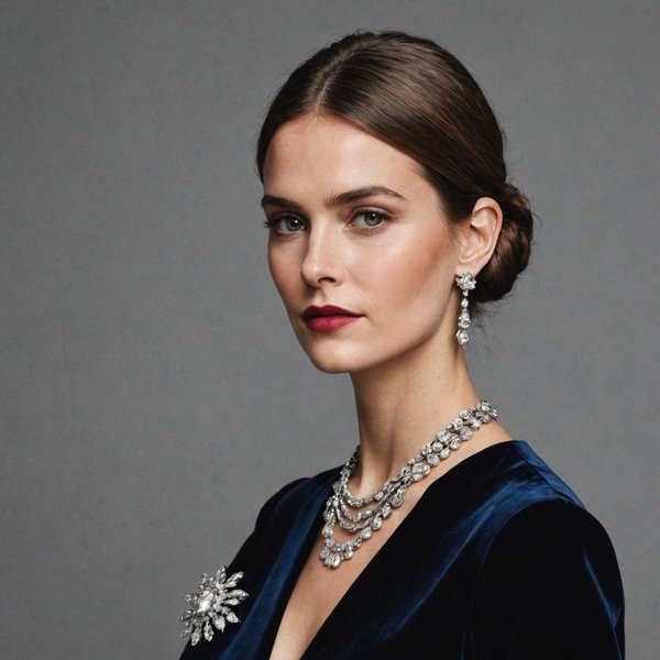 Comment combiner des accessoires en argent avec une tenue de soirée en velours?